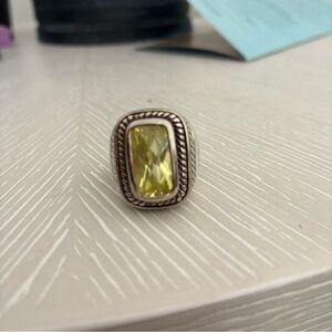 Elegant Yellow Gemstone Ring